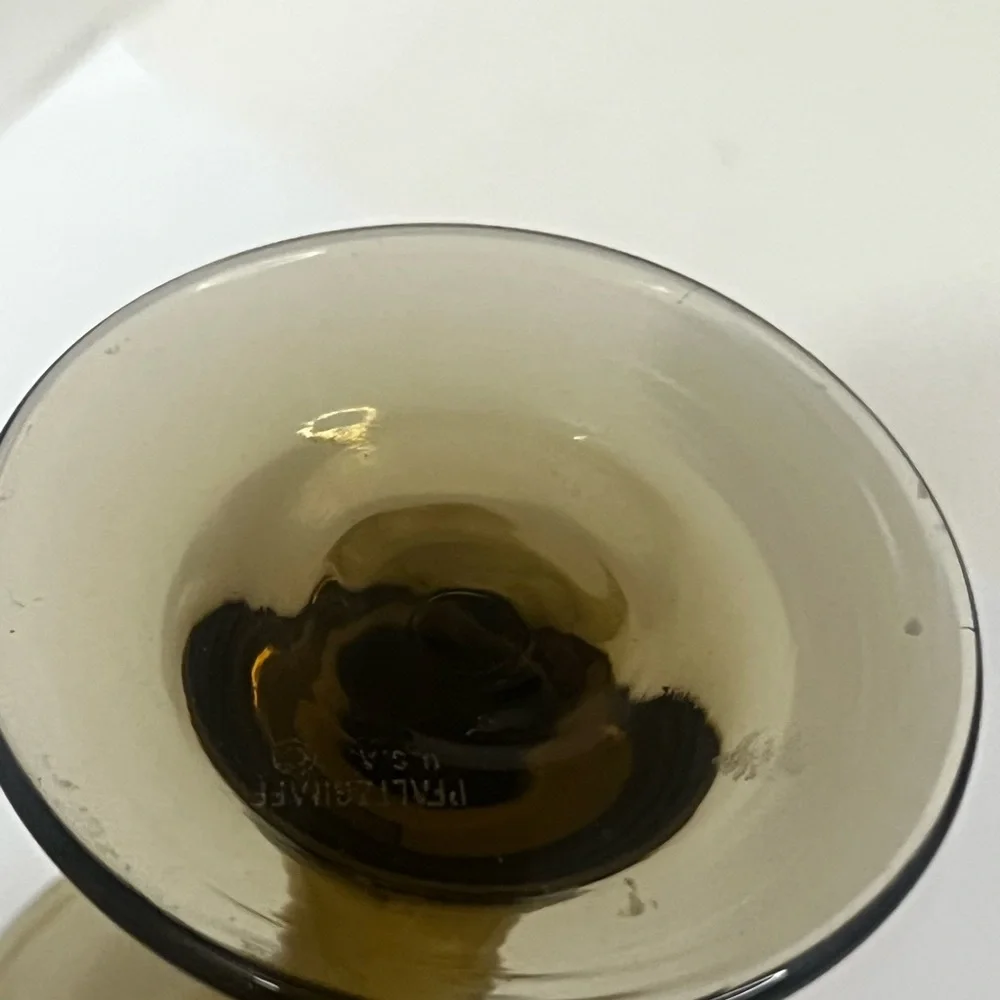 Vintage Mid Century Amber Cordial Glasses (Set of 3)
